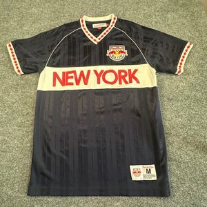 Mitchell and Ness New York Red Bull MLS Soccer Jersey Men's Medium Dark Blue